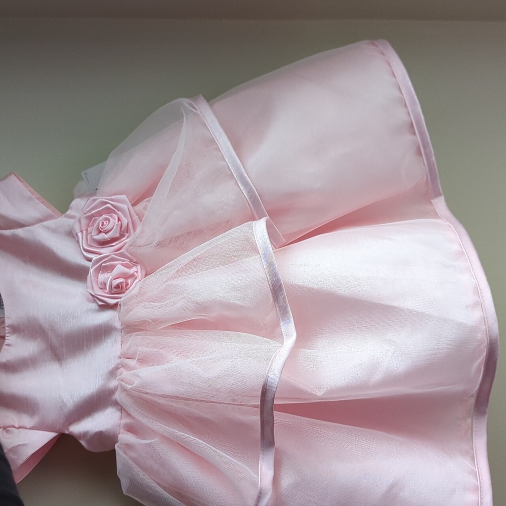 NWT Carter's light pink special occasion baby dress size 12 mos - Picture 9 of 11